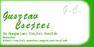 gusztav csejtei business card